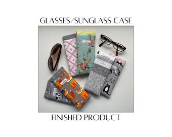 Handmade Cotton Flex Frame Glasses Case – Padded Sunglasses Pouch