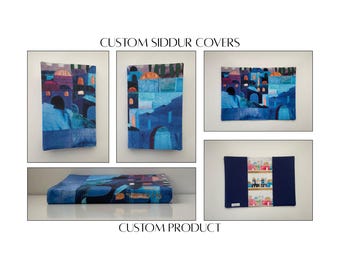 Hand-Quilted Custom Siddur Cover, Personalized Book Sleeve