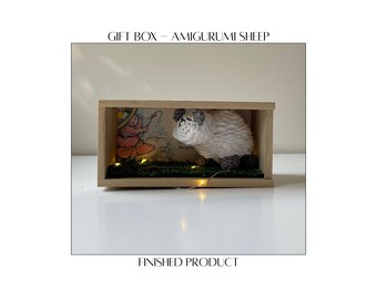 Handmade Crocheted Sheep Gift Box – Palm-Sized Keepsake, Baby Shower & First Birthday Gift, Nursery Decor