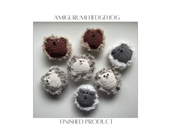 Crochet Hedgehog Amigurumi: Handmade Cotton Plush Toy