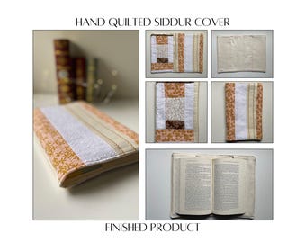 Handcrafted One-of-a-Kind Hand Quilted Siddur Cover | Personalized Judaica Gift | Fits Lev Yisrael Siddur