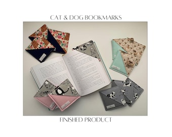 Handmade Cat & Dog Corner Bookmark – Pet Lover Gift