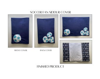 Handcrafted One-of-a-Kind Soccer Fan Siddur Cover | Personalized Judaica Gift | Fits Lev Yisrael Siddur