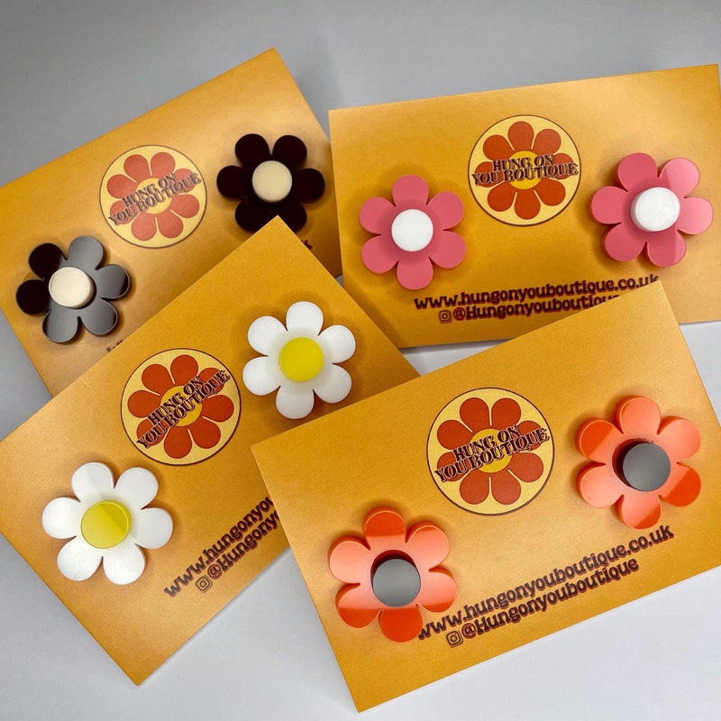 Funky 1960s Earrings - Etsy UK