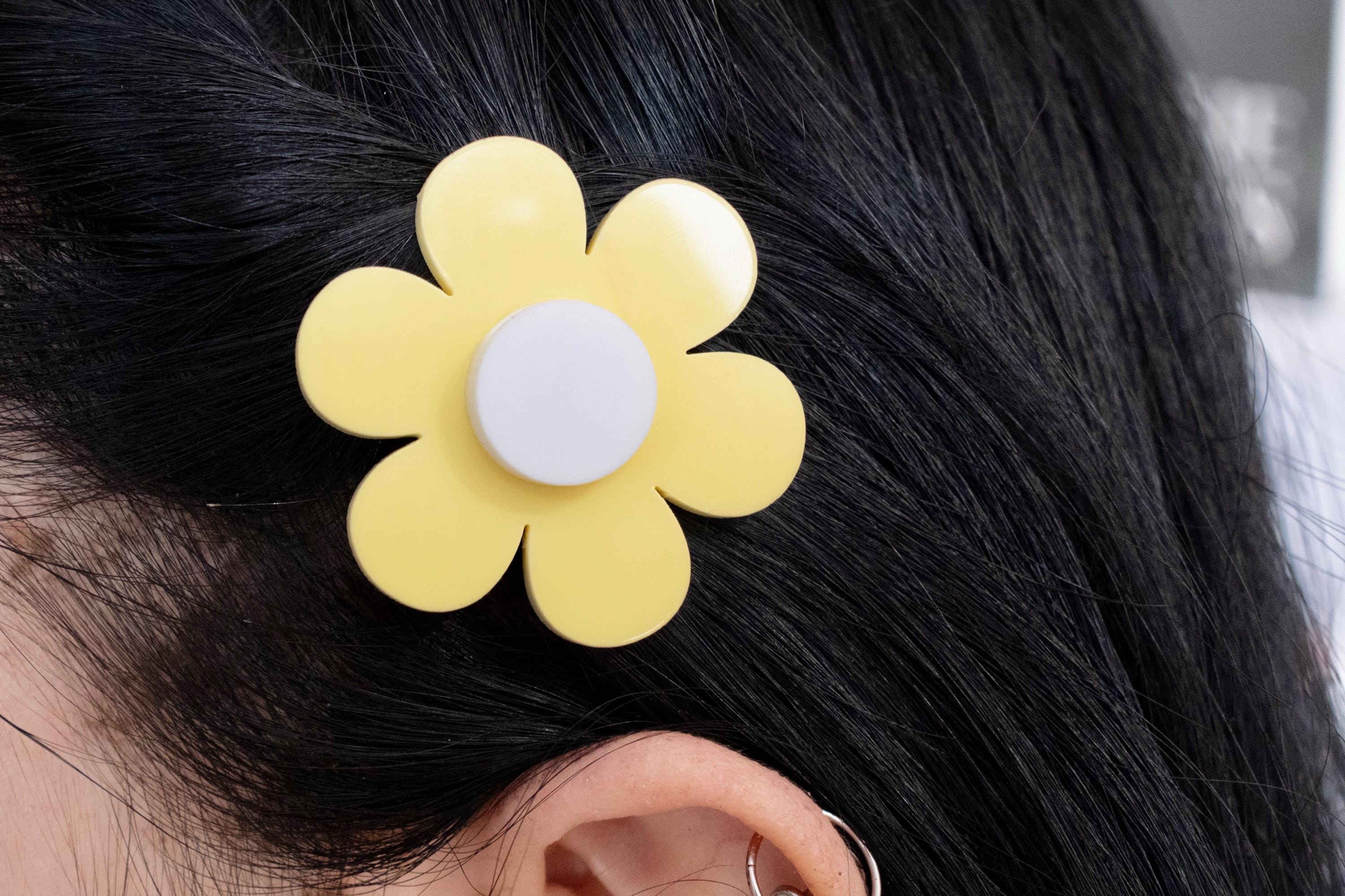 Vintage Haarklammer Mit Strass – Metalllegierung, 8,9 Cm, Retro Blumen-Design, Für Dickes Haar, Party & Alltag