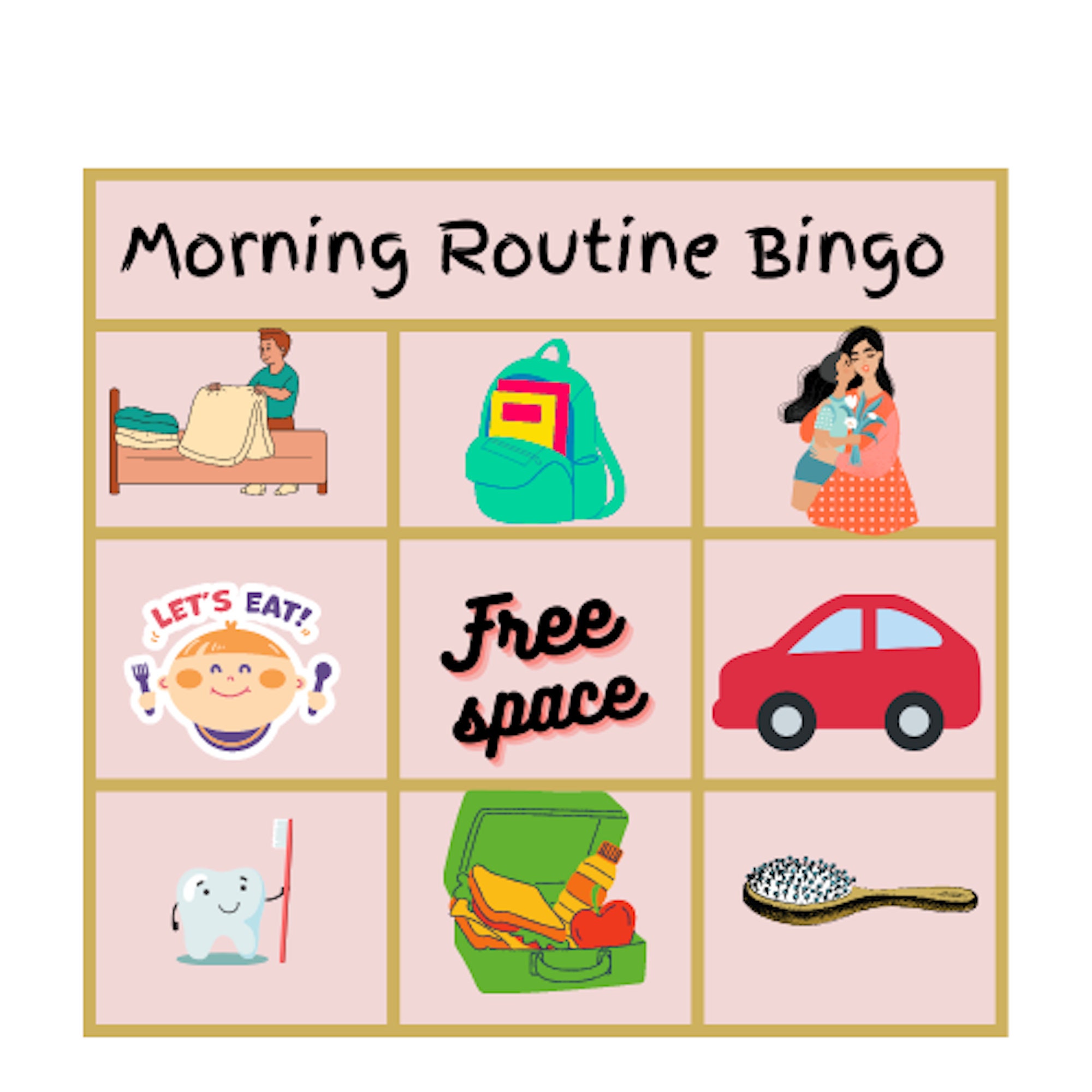 DAILY ROUTINE Bingo Card