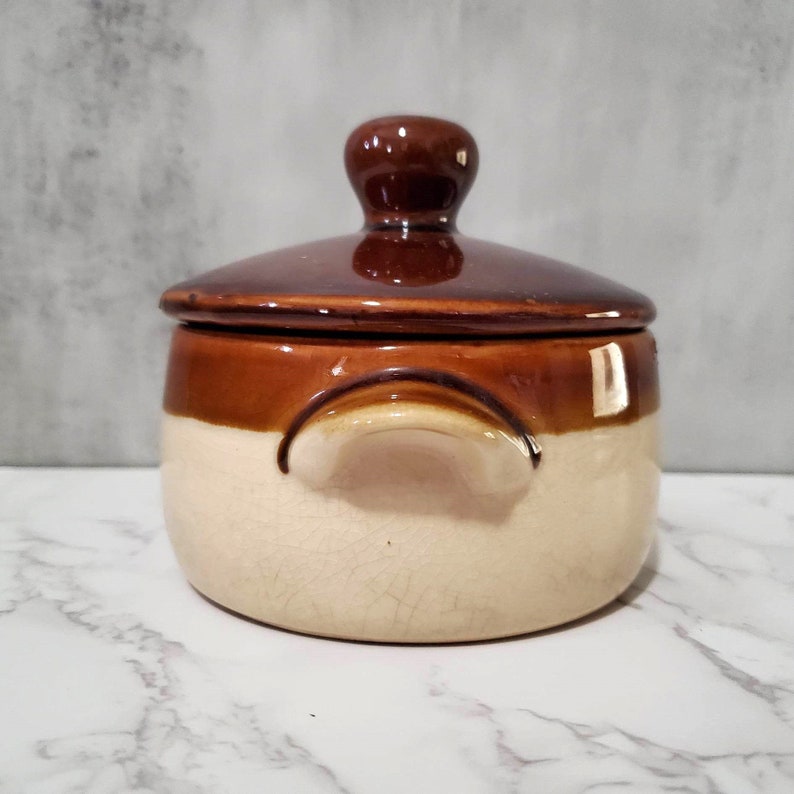 Brittany Stoneware Vintage Brown Ceramic Oven Proof Pot With Etsy