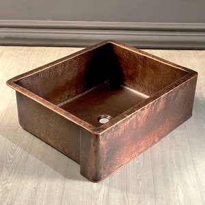 Classic Hand Hammered 20" Farmhouse Undermount Kitchen Copper Sink - Custom Copper Handmade Sink from Indonesia