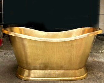 Vintage Brass Baththub - Unfinish Brass Bathtub - Old Colour Naturally Bathtub - Industrial Bathtub - Brass Soaking Tub