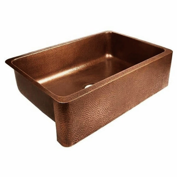 Handcrafted Copper Kitchen Sink - Long Lasting Elegance for Your Kitchen Space. Enhance beauty Style with perfect hammer pattern. Shop now!