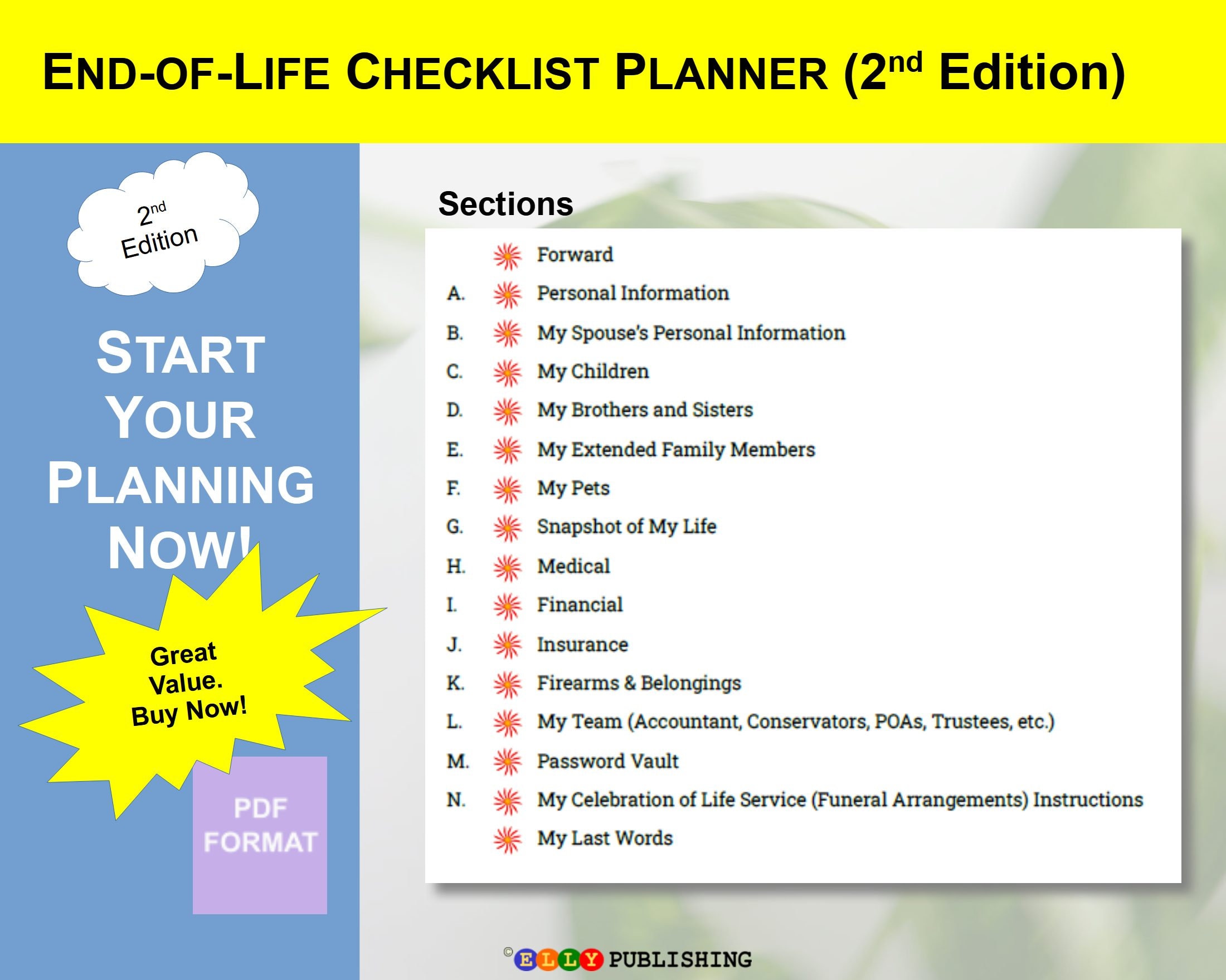 End of Life, Checklist, Peace of Mind, Final Farewell, Celebration of