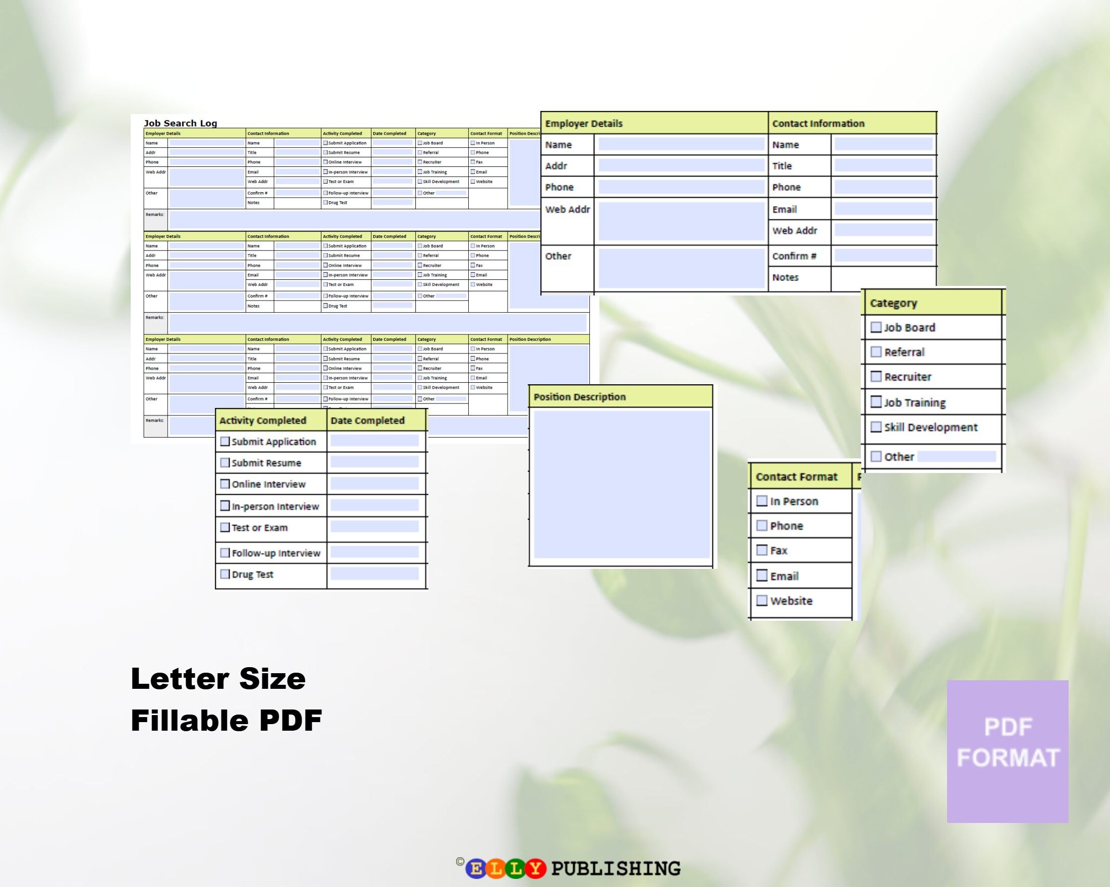 Job Search Tracking Log Worksheet, Job Searching, Job Search Tracking