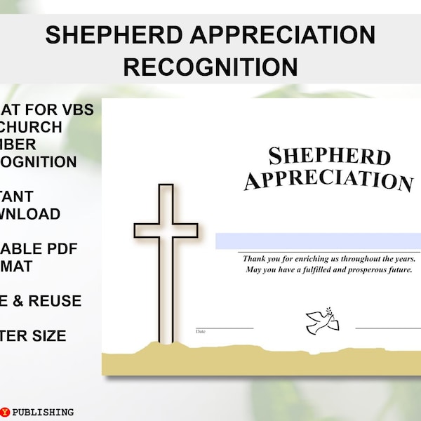 Sunday School Appreciation Certificate - Etsy