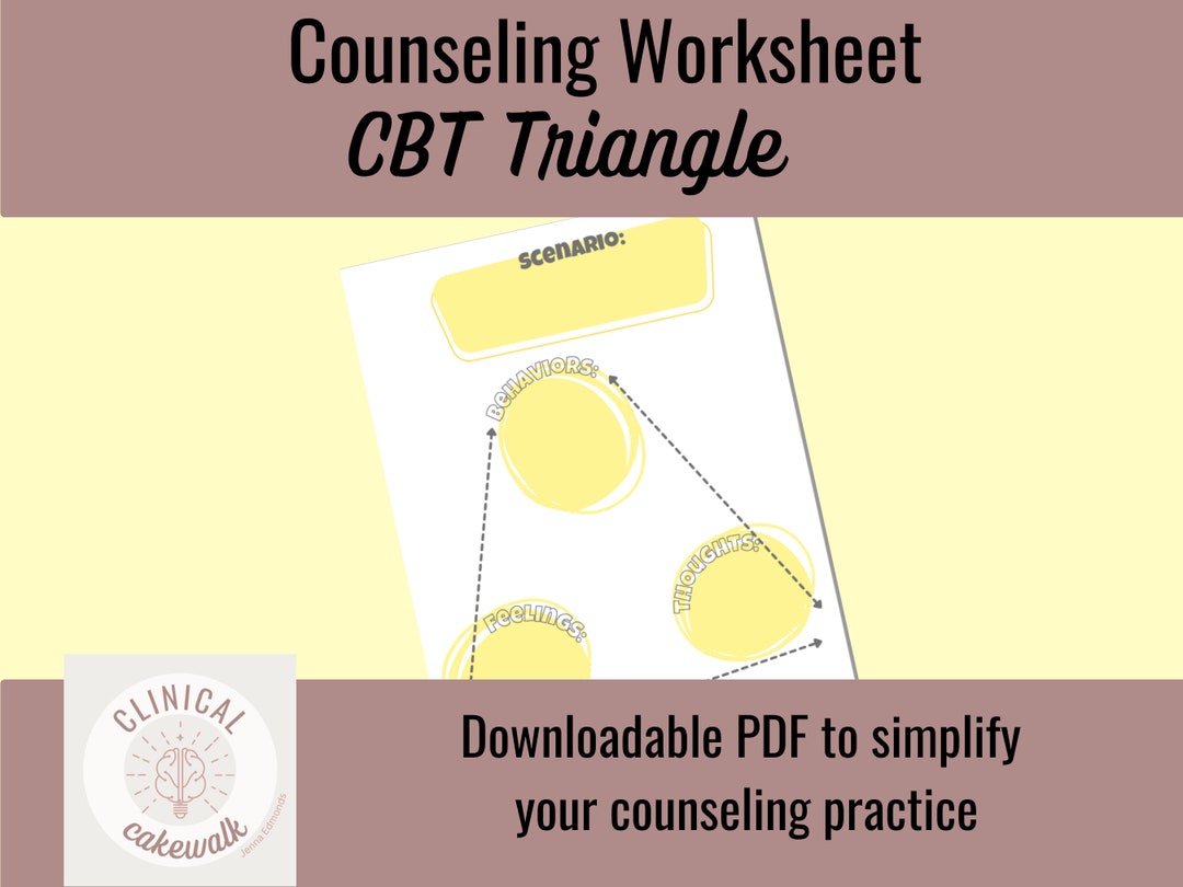 CBT Cognitive Behavioral Therapy Interactive Worksheet and - Etsy