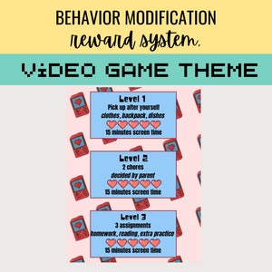 Behavior Modification Reward Positive Reinforcement Chart for Kids