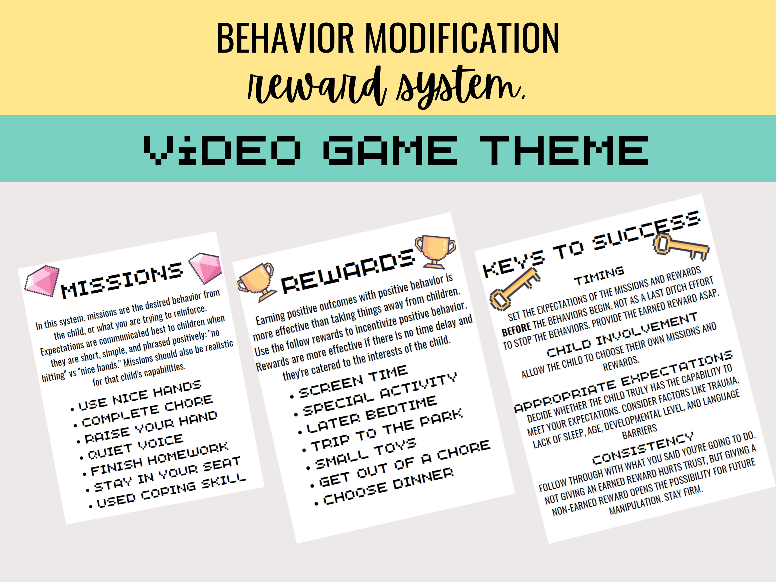 Behavior Modification Training Handouts, Positive Reinforcement Education 