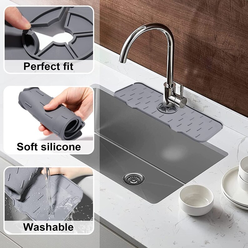 Drip Catcher for Sink Faucetsplash Water Catcher Mat Sink Etsy