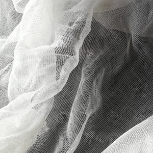 Cotton gauze fabric by the yard /White gauze 100% cotton /Premium cheesecloch/ scrim    fabric