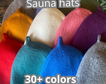 フェルトウールの手作り面白いサウナハット目玉焼き、目玉焼きの帽子