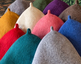 Saunahoed 100% wol, 30+ kleuren,