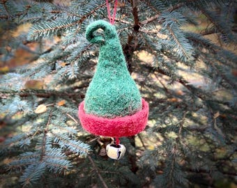 Felt gnome hat Christmas tree ornament