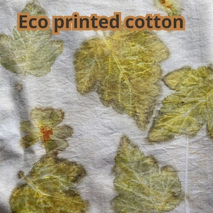 Eco Printed Fabrics Swatch Leaf Printed cotton