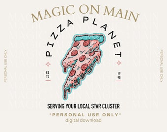 Personal Use Only **  Pizza Planet - PNG - Digital Download - Inspired Shirt Design