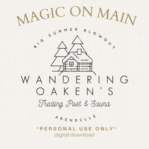 Alleen voor persoonlijk gebruik ** Wandering Oaken's Trading Post & Sauna - PNG - Digitale download - Geïnspireerd shirtontwerp