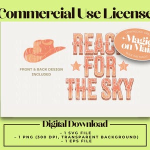 Uso comercial** Alcanza el cielo SVG PNG EPS / Descarga digital inspirada en Disney / Linda camisa de viaje Archivo Cricut de bricolaje - Toy Story
