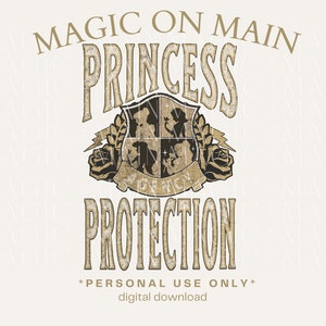 Nur für den persönlichen Gebrauch ** Princess Protection Clutch Distressed - PNG - Digital Download - Inspiriertes Shirt Design