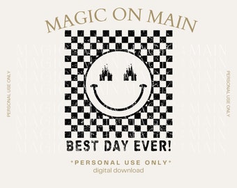 Personal Use Only ** Best Day Ever Checkered Distressed - PNG - Digital Download - Inspired Shirt Design