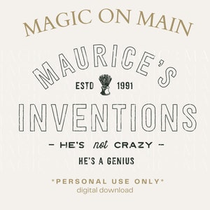 Apenas para uso pessoal ** Invenções de Maurice - PNG - Download digital - Design inspirado de camisa