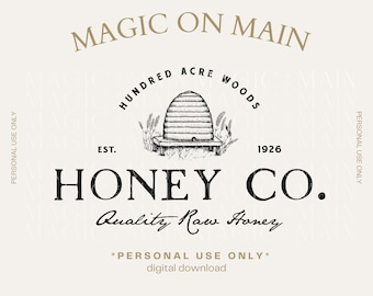 Personal Use Only ** Hundred Acre Woods Honey Co. - PNG - Digital Download - Inspired Shirt Design