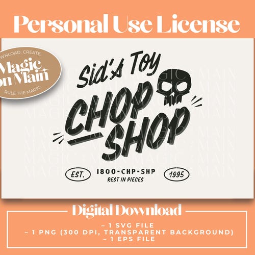 Personal Use Only ** Sid's Toy Chop Shop - Toy Story - PNG - Digital Download - Inspired Shirt Design