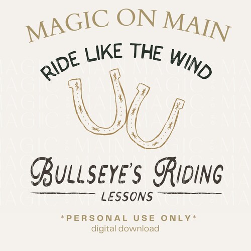 Personal Use Only ** Ride Like The Wind Bullseye's Riding Lessons - PNG - Digital Download - Inspired Shirt Design