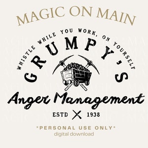 Apenas para uso pessoal ** Grumpy's Anger Management - PNG - Download digital - Inspired Shirt Design