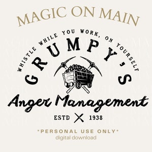 Personal Use Only ** Grumpy's Anger Management - PNG - Digital Download - Inspired Shirt Design