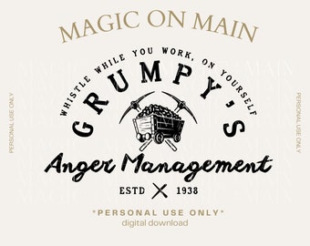 Personal Use Only ** Grumpy's Anger Management - PNG - Digital Download - Inspired Shirt Design