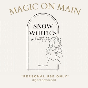 Personal Use Only ** Snow White&#39;s Enchanted Club - PNG - Digital Download - Inspired Shirt Design