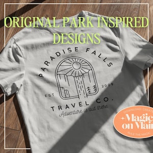Personal Use ** Paradise Falls SVG PNG EPS | Adventure Shirt Digital Download | Diy Travel Tee Design | Cricut Sublimation File
