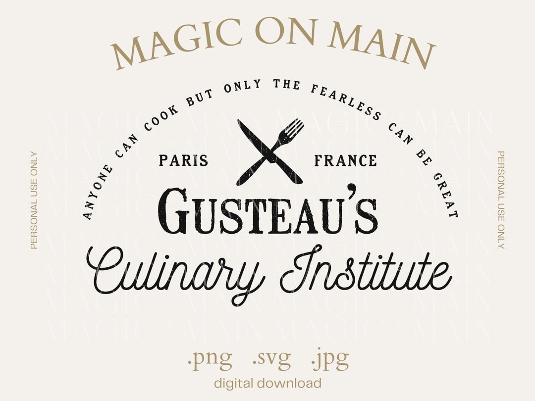 Gusteau's Culinary Institute PNG SVG JPG Digital - Etsy
