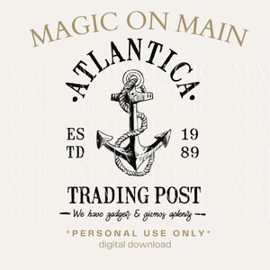 Alleen voor persoonlijk gebruik ** Atlantica Trading Post - PNG - Digitale download - Geïnspireerd shirtontwerp