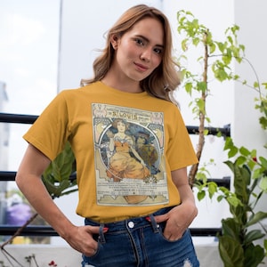 1904 World&#39;s Fair (Exposition Universelle & Internationale De St. Louis) by Alphonse Mucha Premium Unisex Art Nouveau T-Shirt