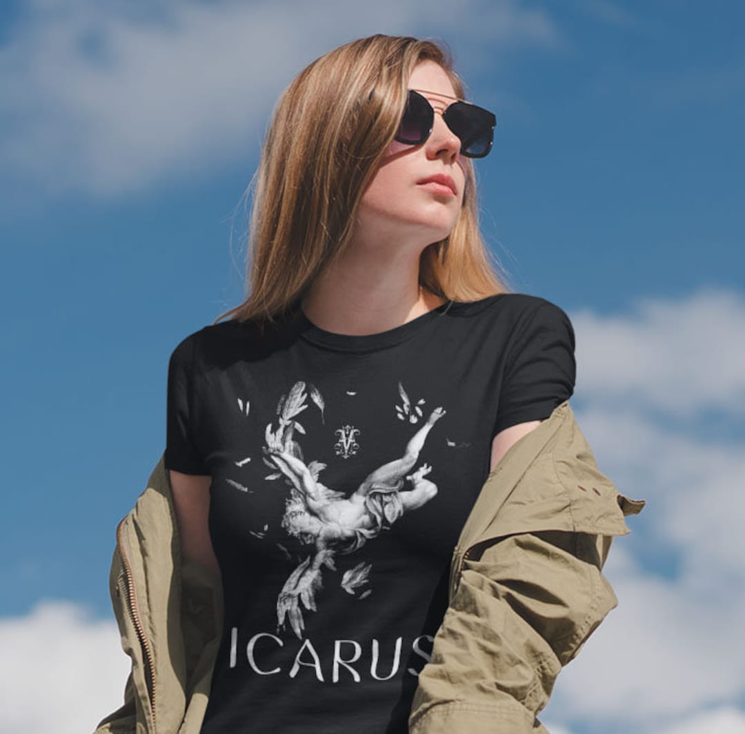 ★032c★ U ICARUS WITH NO SUN TSHIRT STAINED RED ICARUS WITH Red 'Icarus With No Sun' T-Shirt by 032c on Sale