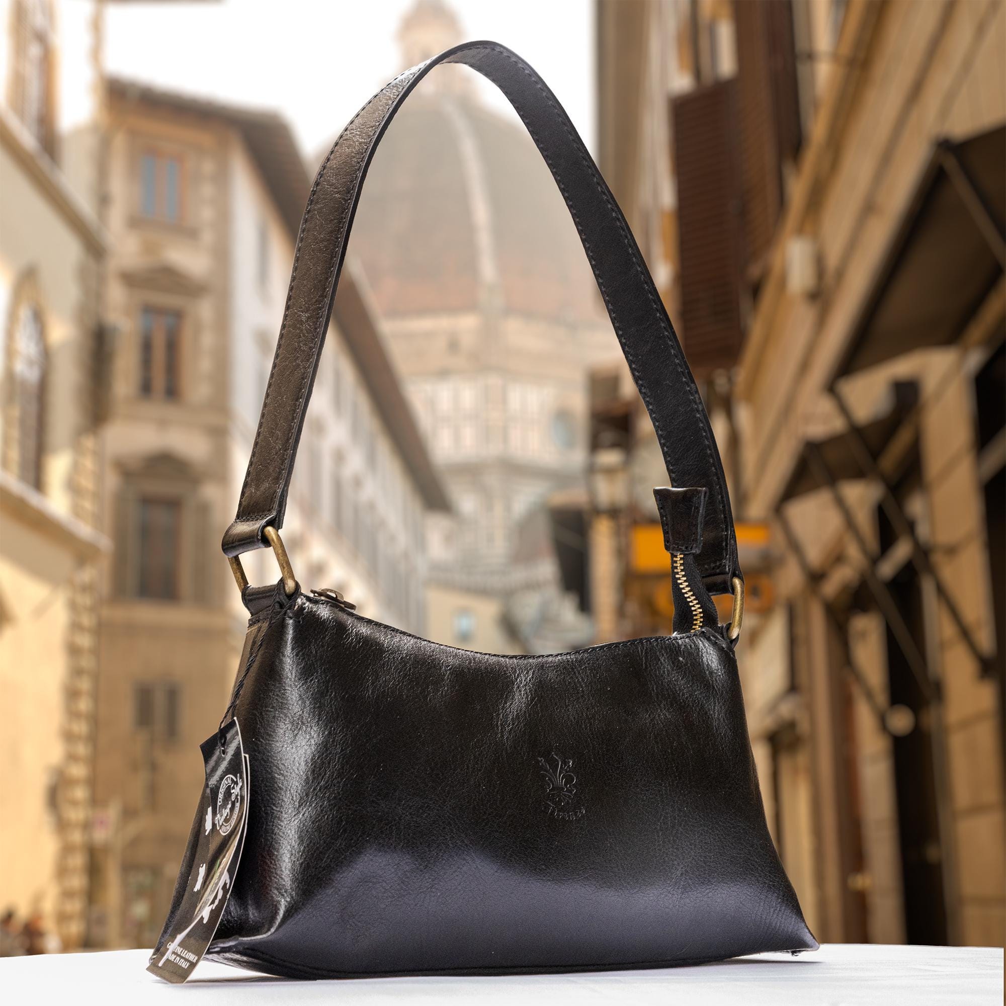 Italian Handmade Leather Bags for Women | Elegant Black Shoulder