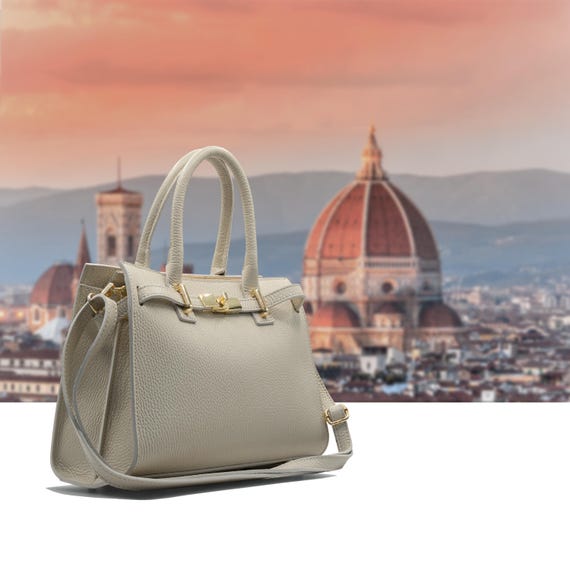 Elegant Cream Leather Women\'s Bag Elegant Cream Box Bag Women main image 3
