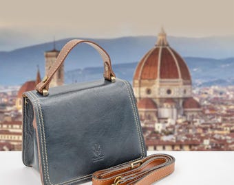本革ショルダーバッグ、イタリア製、I Medici Firenze - Etsy 日本