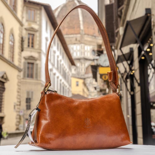 Elegant Brown Italian Leather Women\'s Bag Italian Handmade Leather Bags for Woman L L Elegant Leather  main image 4
