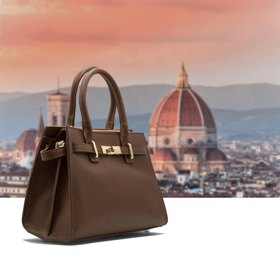 Italian Handmade Leather Bag for Women | Elegant Dark Brown  display picture 1