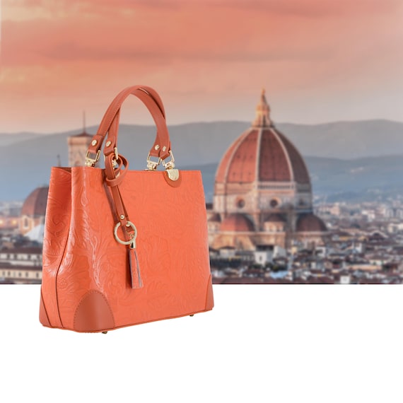 Italian Handmade Leather Bags for Woman | Elegant Embossed  display picture 2